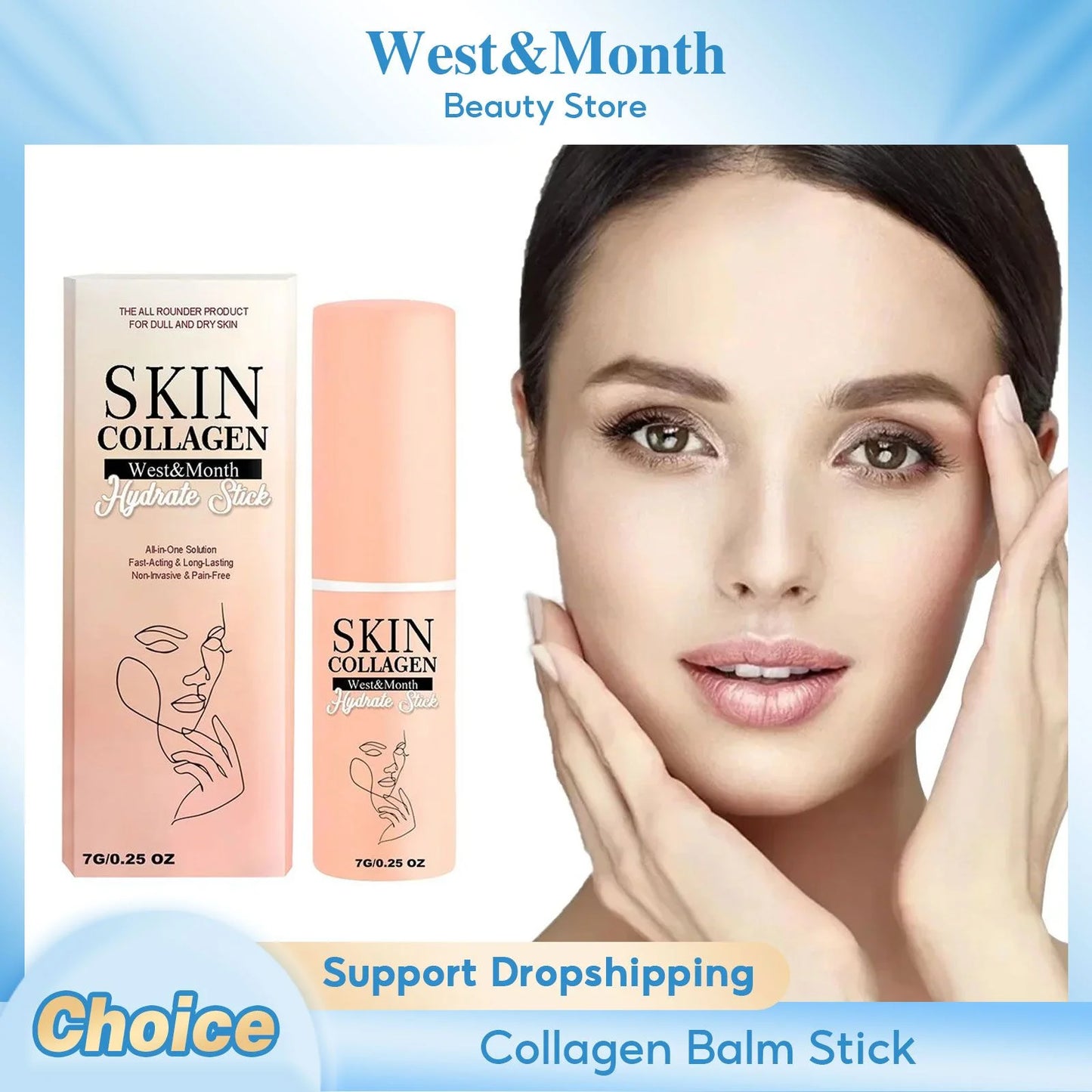 Collagen Balm Stick (Moisturizing Acne Primer + Smoothing Face Stick)
