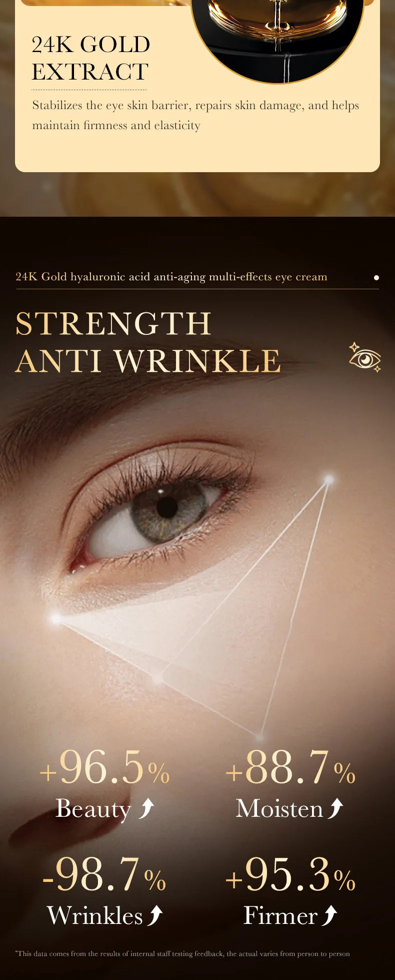 Hyaluronic Acid Eye Cream (Dark Circles + Eye Bags)
