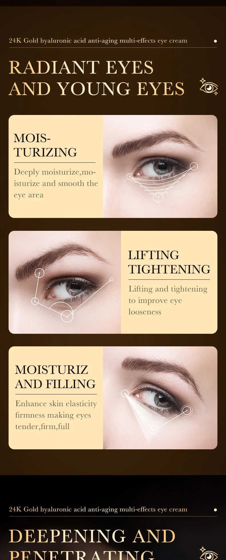 Hyaluronic Acid Eye Cream (Dark Circles + Eye Bags)